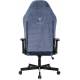 Кресло игровое Knight N1 Fabric синий Light-27 с подголов. крестов. металл. Фото товара с разных ракурсов.