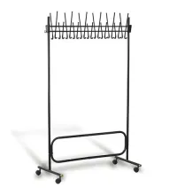 Вешалка напольная "СК (СКР)", 1,9 м, 22 крючка, металл, черная, передвижная