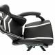 Кресло компьютерное  "Shooter GM-123", 2 подушки, экокожа, черное/белое, 533191. Фото товара с разных ракурсов.